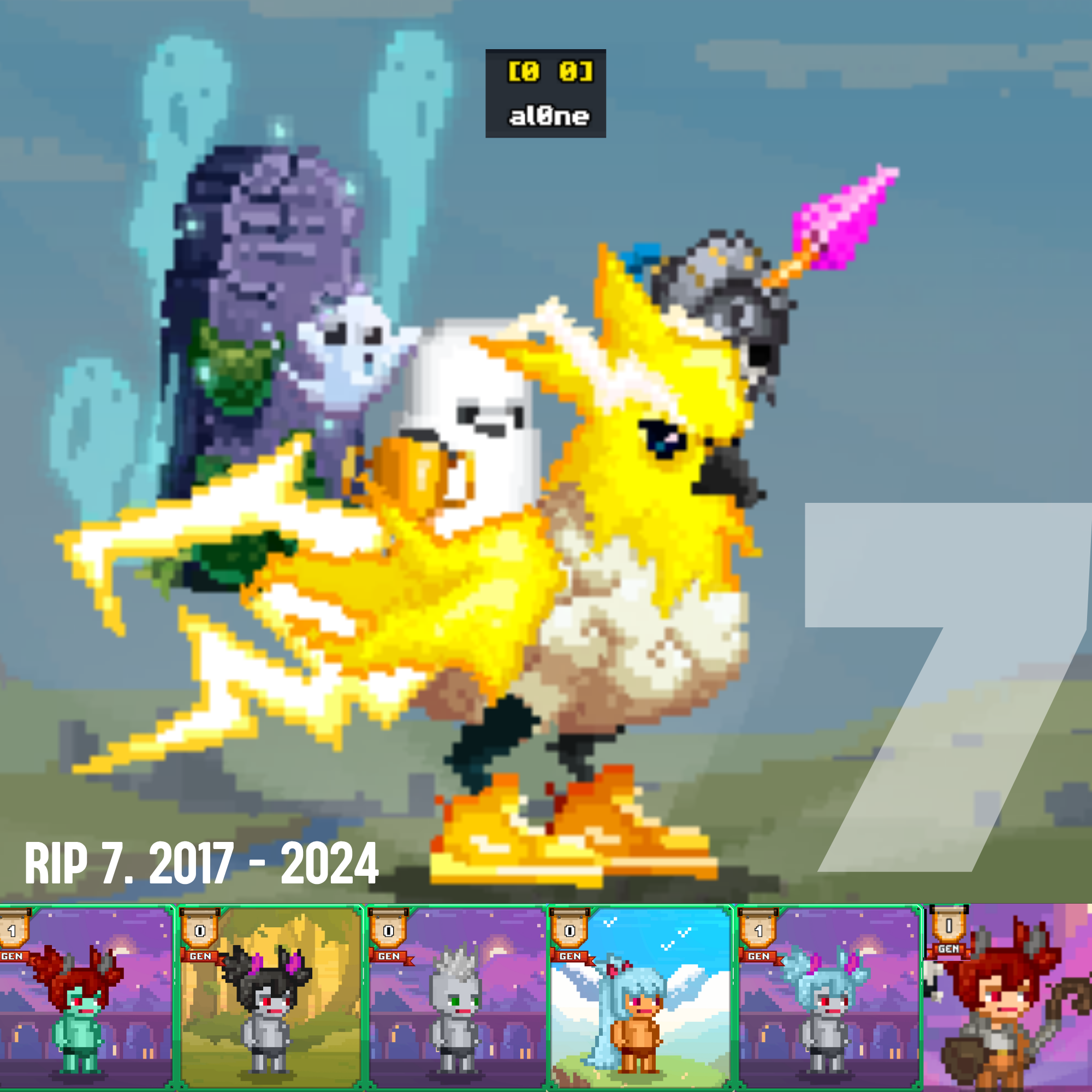 Bit Heroes Quest RIP 7 memorial pixel art